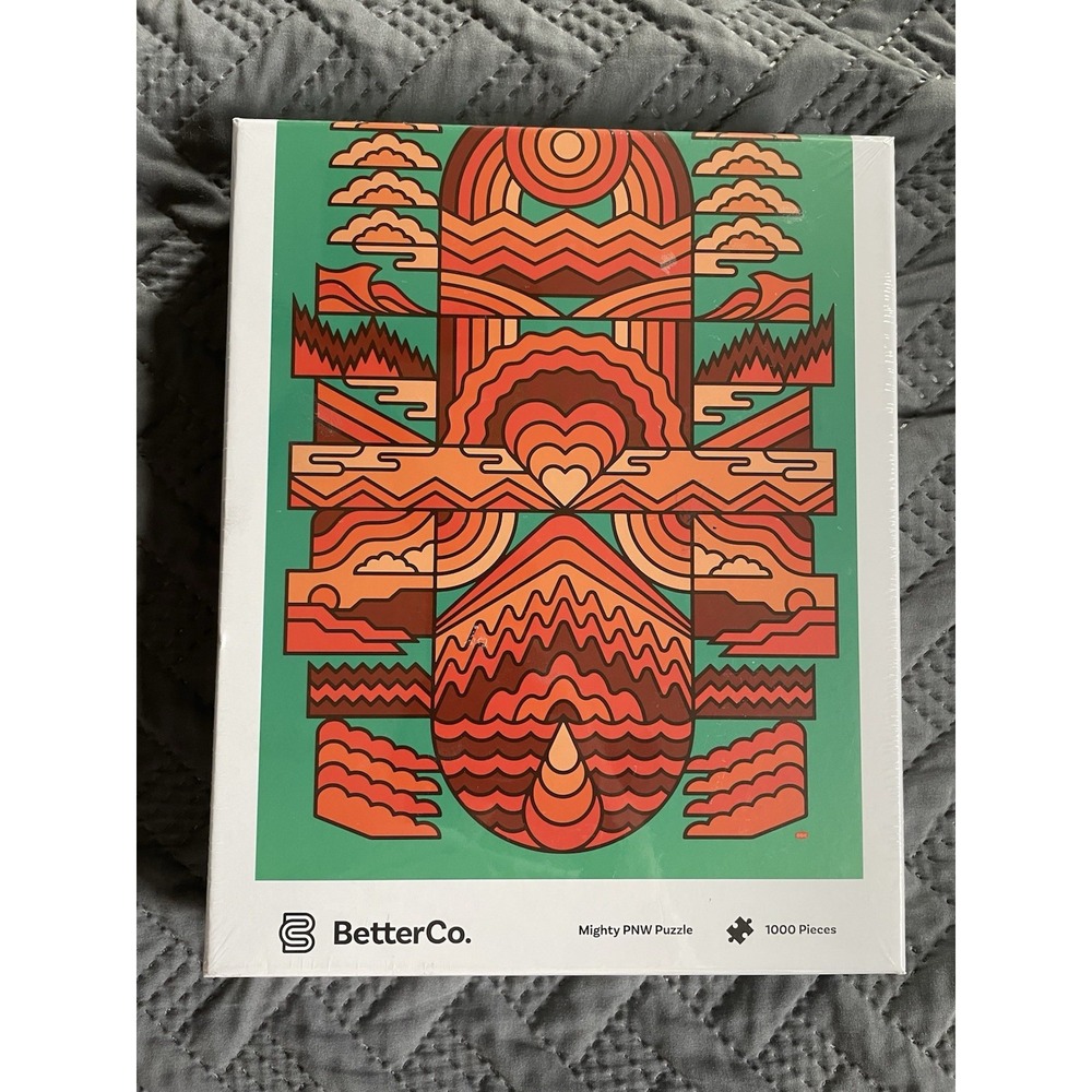 NEW BetterCo. Mighty PNW 1000 Piece Puzzle Aaron Draplin Interlocking Recycled